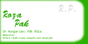 roza pak business card